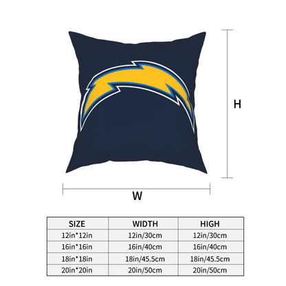Custom Decorative Football Pillow Case Los Angeles Chargers Navy Pillowcase Personalized Throw Pillow Covers