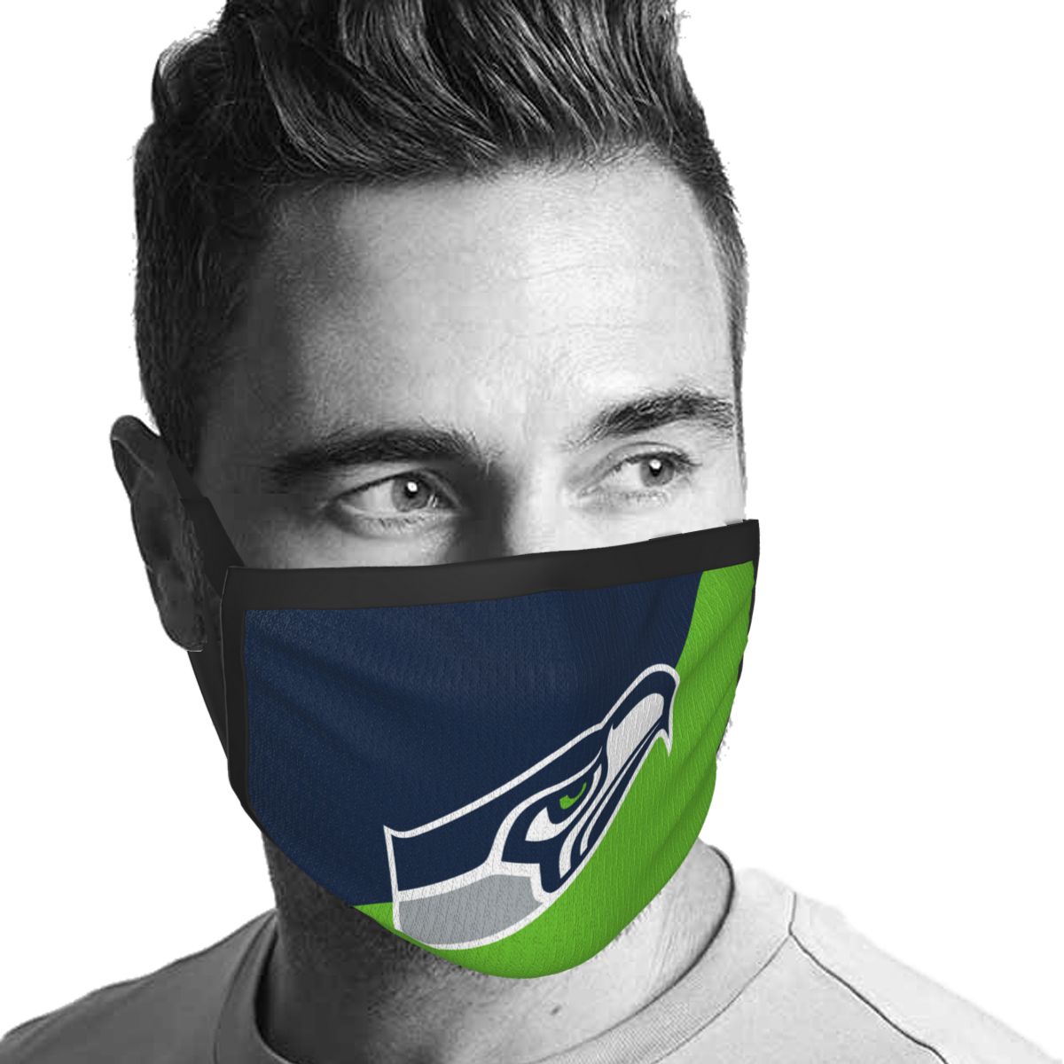 Custom Football Personalized Seattle Seahawks Dust Face Mask With Filters PM 2.5