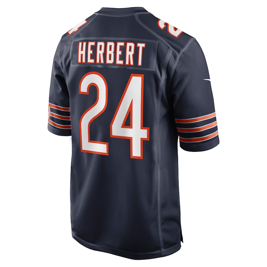 C.Bears #24 Khalil Herbert Navy Game Jersey Stitched American Football Jerseys