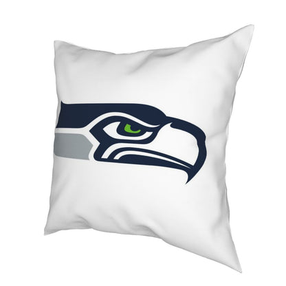 Custom Decorative Football Pillow Case Seattle Seahawks White Pillowcase Personalized Throw Pillow Covers