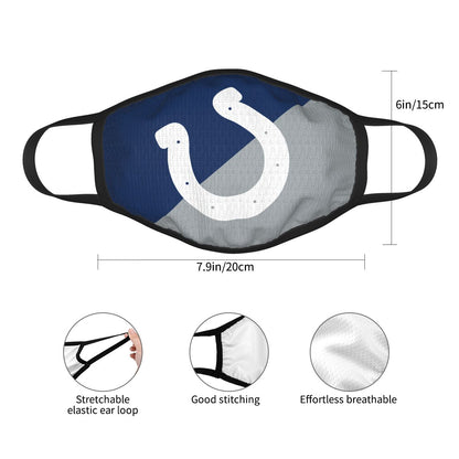 Custom Football Personalized Indianapolis Colts Dust Face Mask With Filters PM 2.5