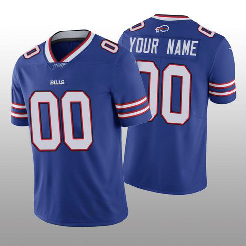 Custom B.Bills Royal Vapor Limited 100th Season Jersey Stitched Jersey Football Jerseys