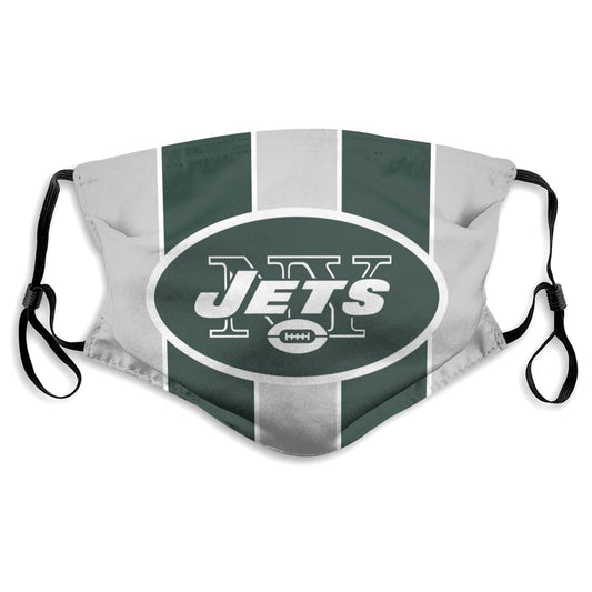 Custom Football Personalized NY.Jet 01-Grey Dust Face Mask With Filters PM 2.5