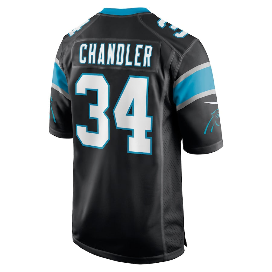 C.Panthers #34 Sean Chandler Black Game Jersey Stitched American Football Jerseys