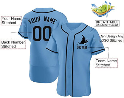Custom Royal Stitched Baseball Jersey Personalized Button Down Baseball T Shirt