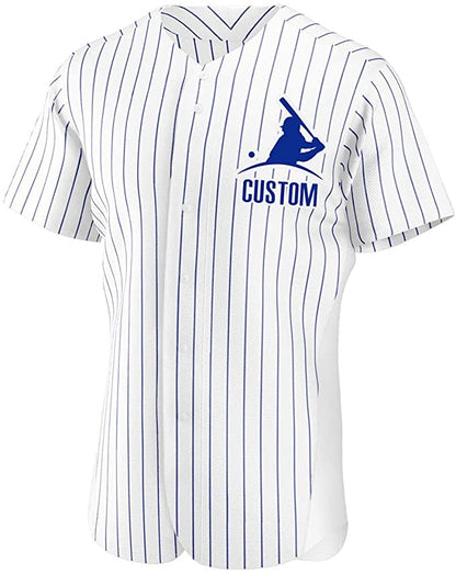 Custom White Stitched Baseball Jersey Personalized Button Down Baseball T Shirt