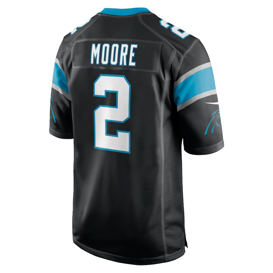 C.Panthers #2 DJ Moore Black Game Player Jersey Stitched American Football Jerseys
