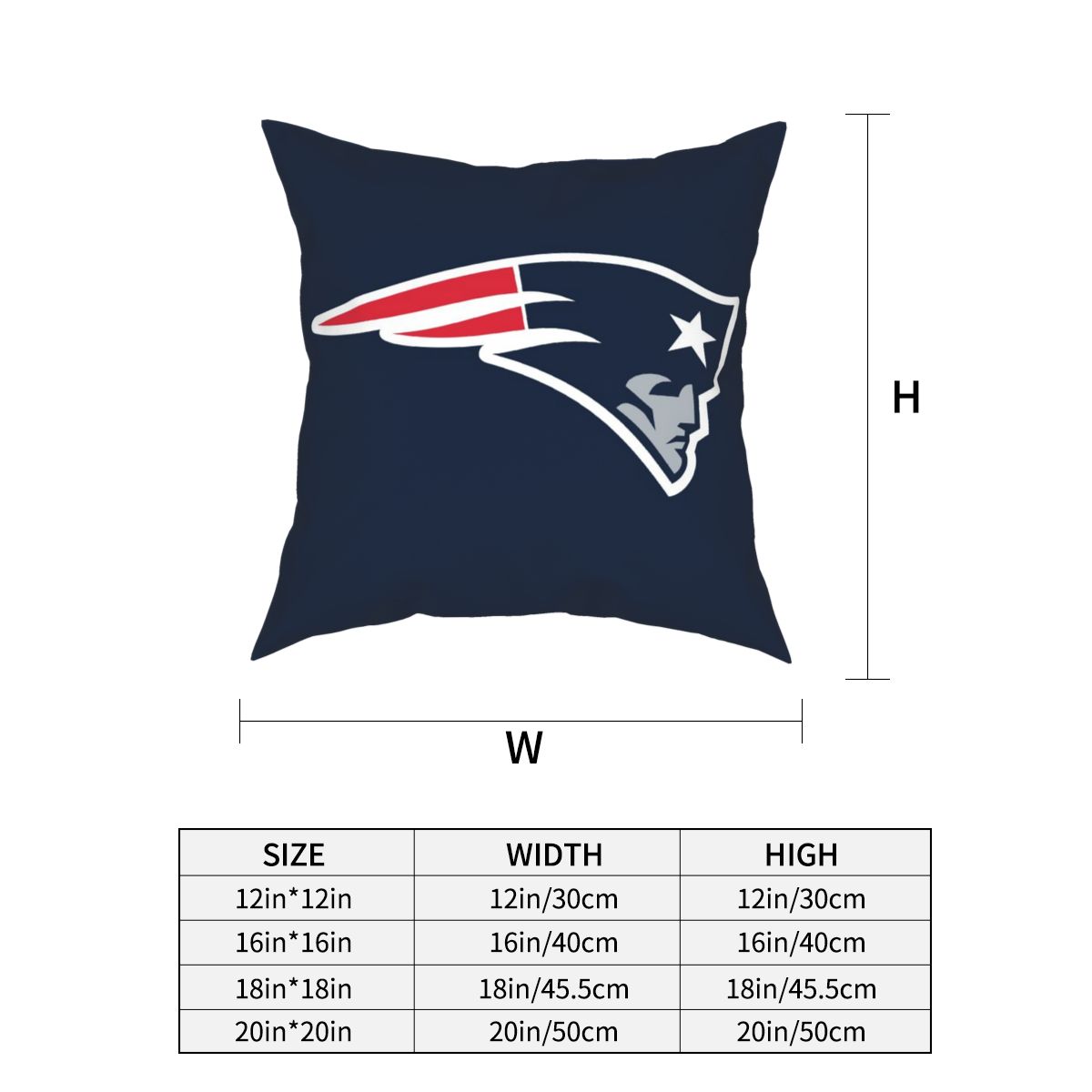 Custom Decorative Football Pillow Case New England Patriots Navy Pillowcase Personalized Throw Pillow Covers