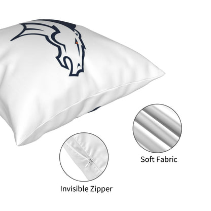 Custom Decorative Football Pillow Case Denver Broncos White Pillowcase Personalized Throw Pillow Covers