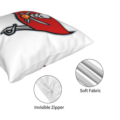 Custom Decorative Football Pillow Case Tampa Bay Buccaneers White Pillowcase Personalized Throw Pillow Covers