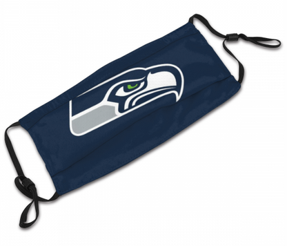 Print Football Personalized Seattle Seahawks Adult Dust Mask With Filters PM 2.5