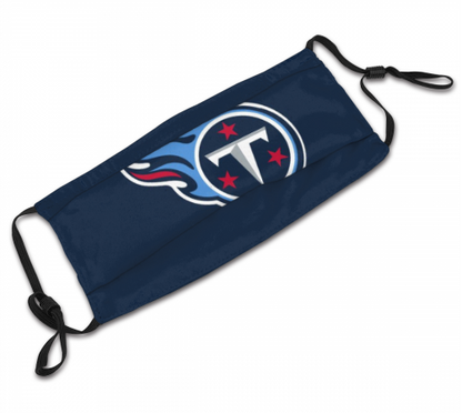 Print Football Personalized Tennessee Titans Adult Dust Mask With Filters PM 2.5
