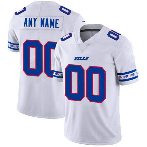 Custom B.Bills White Team Logo Vapor Limited Jersey Stitched Jersey Football Jerseys