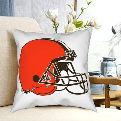 Custom Decorative Football Pillow Case Cleveland Browns White Pillowcase Personalized Throw Pillow Covers