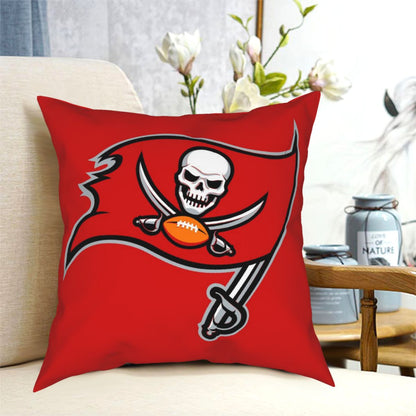 Custom Decorative Football Pillow Case Tampa Bay Buccaneers Red Pillowcase Personalized Throw Pillow Covers