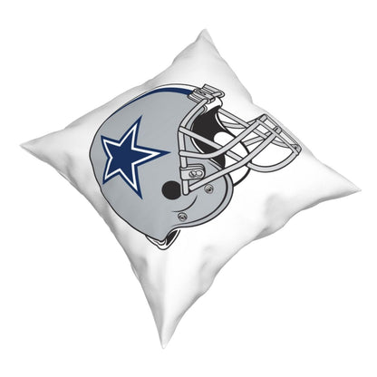 Custom Decorative Football Pillow Case White Dallas Cowboys Pillowcase Personalized Throw Pillow Covers