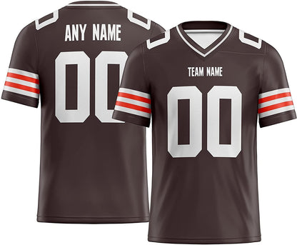 Custom Football Jersey Personalized Stitched Football Shirt for Men Women & Youth S-7XL