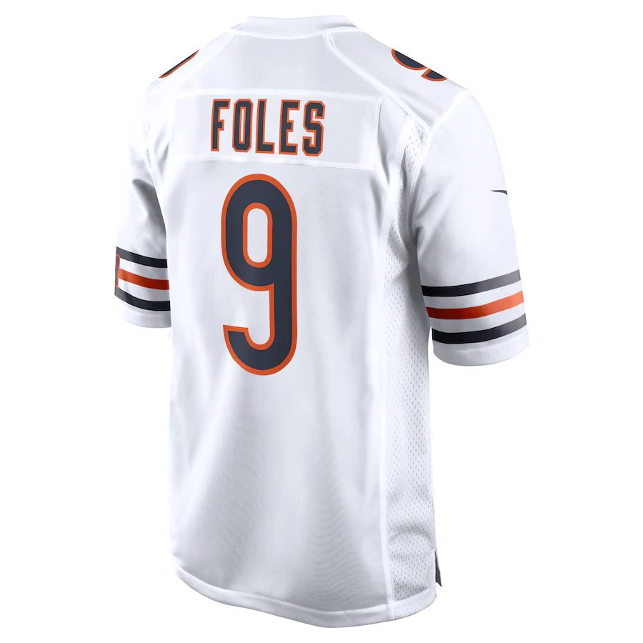C.Bears #9 Nick Foles White Game Jersey Stitched American Football Jerseys