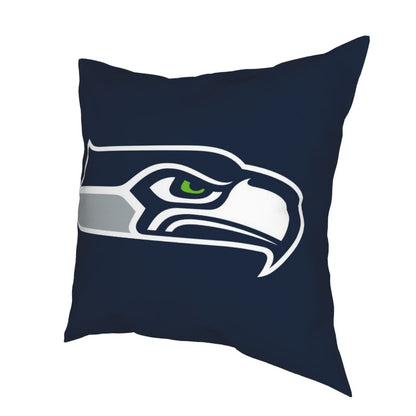 Custom Decorative Football Pillow Case Seattle Seahawks Navy Pillowcase Personalized Throw Pillow Covers