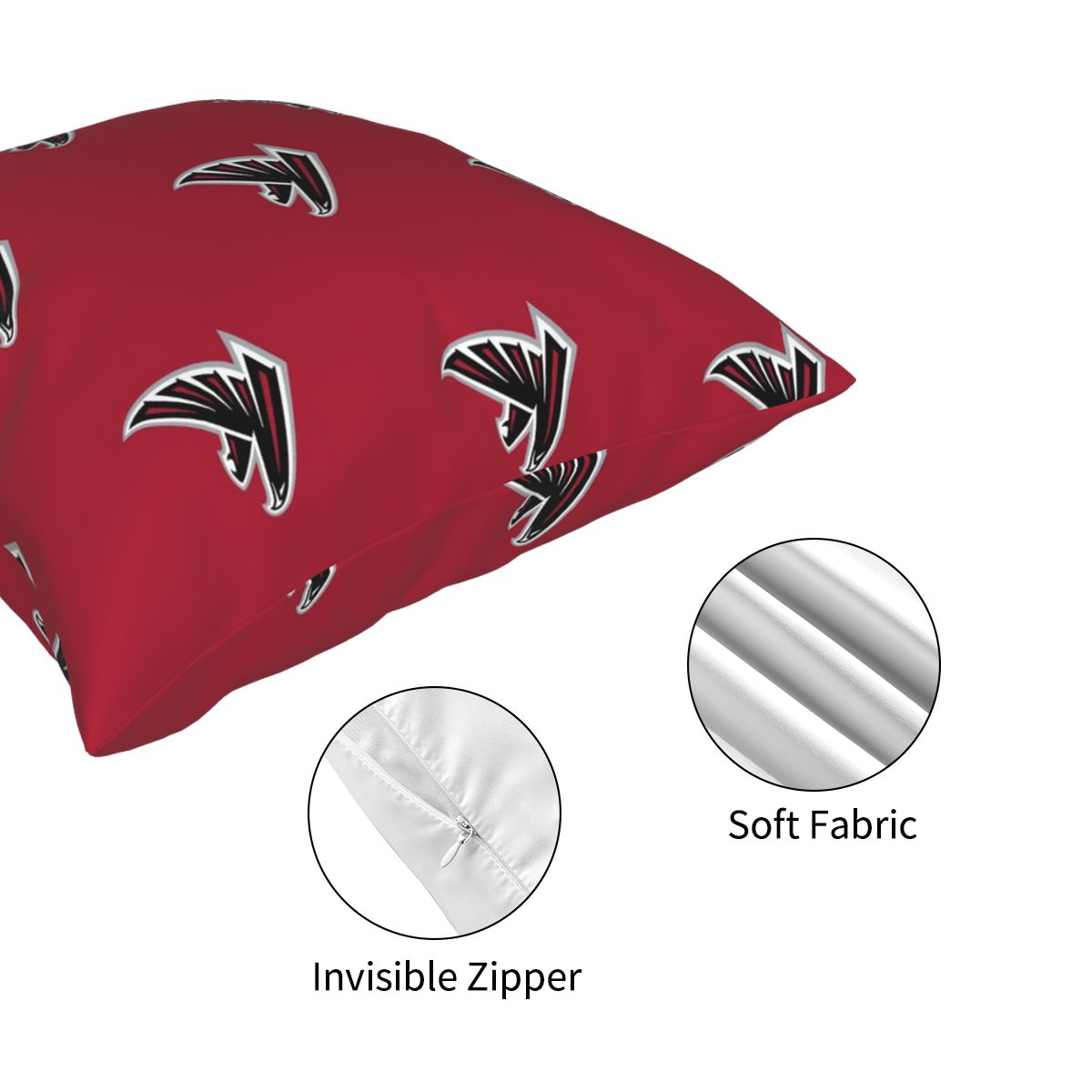 Custom Decorative Football Pillow Case Atlanta Falcons Pillowcase Personalized Throw Pillow Covers