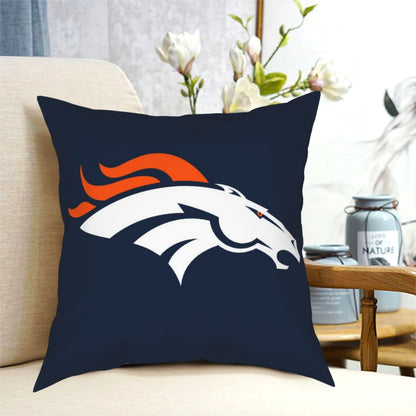 Custom Decorative Football Pillow Case Denver Broncos Navy Pillowcase Personalized Throw Pillow Covers