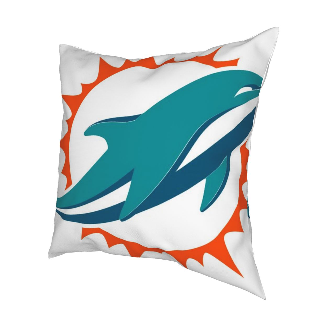 Custom Decorative Football Pillow Case Miami Dolphins White Pillowcase Personalized Throw Pillow Covers