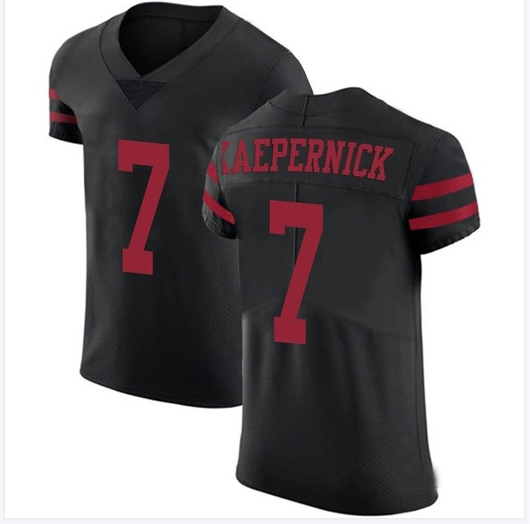 SF. 49ers #7 Colin Kaepernick Alternate  Jersey - black  Stitched American Football Jersey