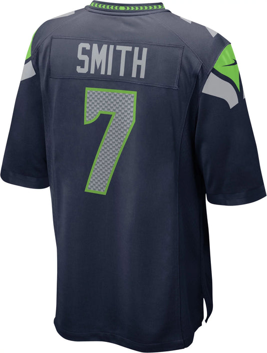 S.seahawks #7 Geno Smith Navy Game Player Jersey Stitched American Football Jerseys
