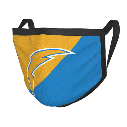 Custom Football Personalized Los Angeles Chargers Dust Face Mask With Filters PM 2.5