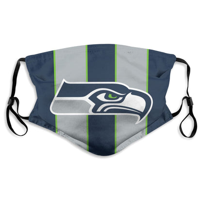 Custom Football Personalized S.Seahawk 01- Navy Dust Face Mask With Filters PM 2.5