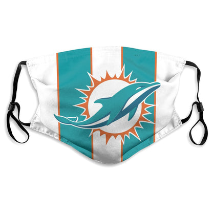Custom Football Personalized M.Dolphin 01- White Dust Face Mask With Filters PM 2.5