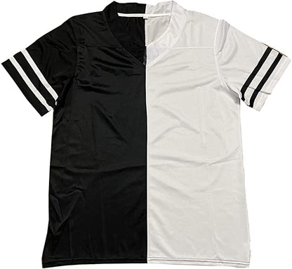 Football Jersey Blank Black White Hip Hop Shirts Short Sleeve Sports Tshirt