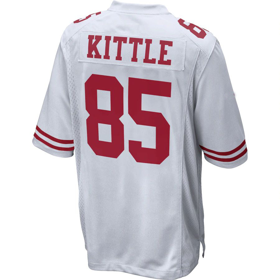 Football Custom SF.49er George Kittle  Jersey White Stitched Name And Number 85