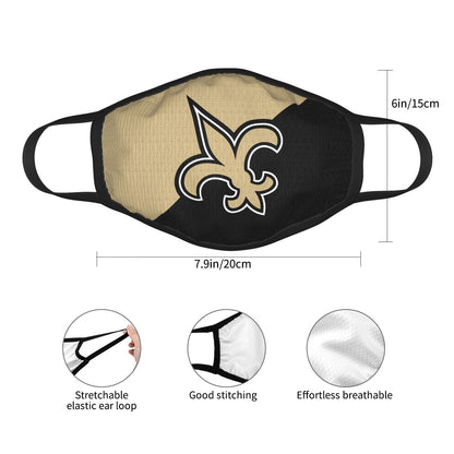 Custom Football Personalized New Orleans Saints Dust Face Mask With Filters PM 2.5