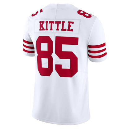 Custom 85 George Kittle New SF.49er White Stitched American Football Jerseys 2022