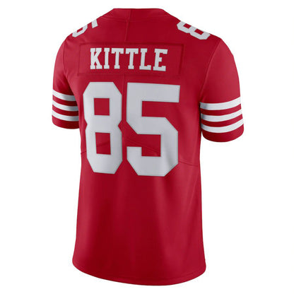 Custom 85 George Kittle New SF.49er Red Stitched American Football Jerseys 2022