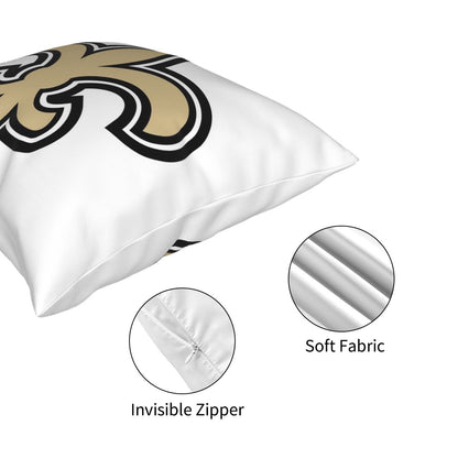 Custom Decorative Football Pillow Case New Orleans Saints White Pillowcase Personalized Throw Pillow Covers