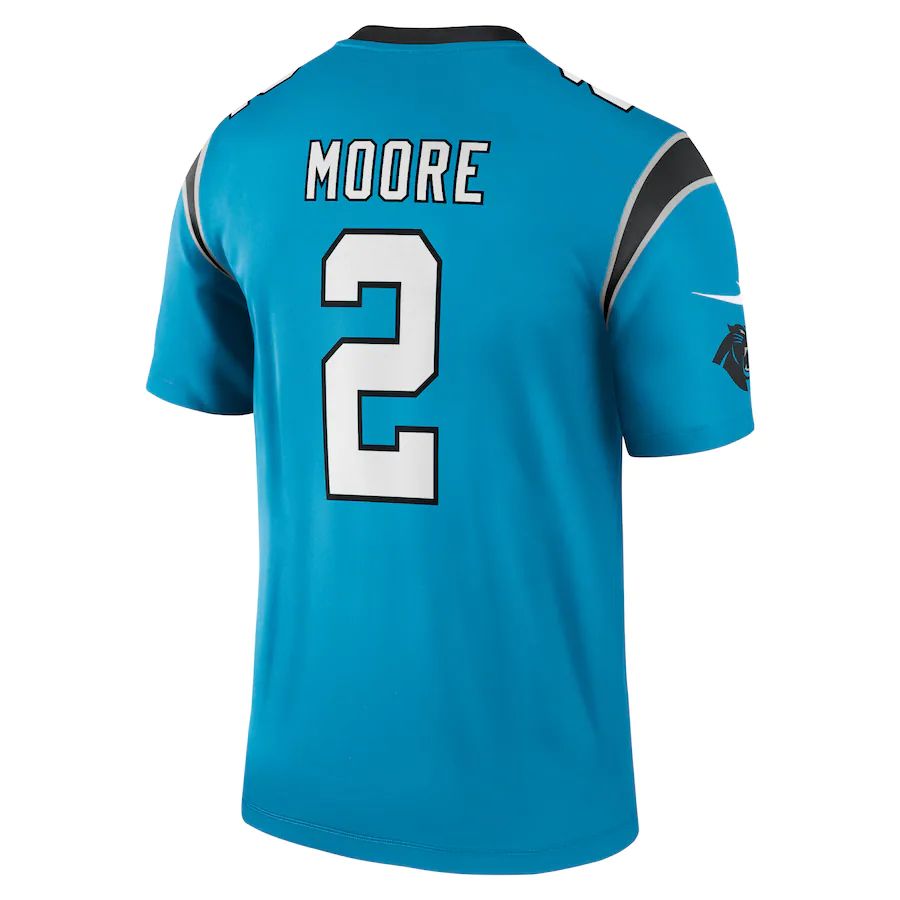 C.Panthers #2 D.J. Moore Blue Legend Jersey Stitched American Football Jerseys