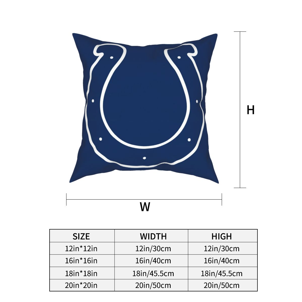 Custom Decorative Football Pillow Case Indianapolis Colts Blue Pillowcase Personalized Throw Pillow Covers