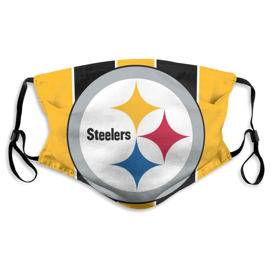 Custom Football Personalized P.Steeler 01-Gold Dust Face Mask With Filters PM 2.5