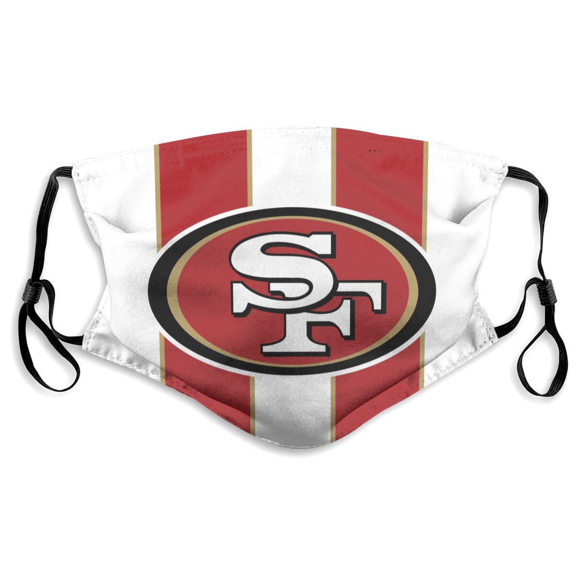 Custom Football Personalized SF.49er 01- White Dust Face Mask With Filters PM 2.5