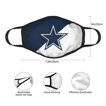 Custom Football Personalized Dallas Cowboys Dust Face Mask With Filters PM 2.5