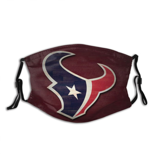 Print Football Personalized Houston Texans 1 Dust Face Mask With Filters PM 2.5