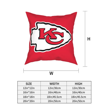 Custom Decorative Football Pillow Case Kansas City Chiefs Red Pillowcase Personalized Throw Pillow Covers