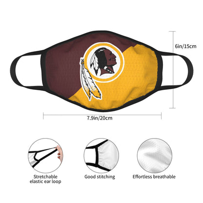 Custom Football Personalized Washington Redskins Dust Face Mask With Filters PM 2.5