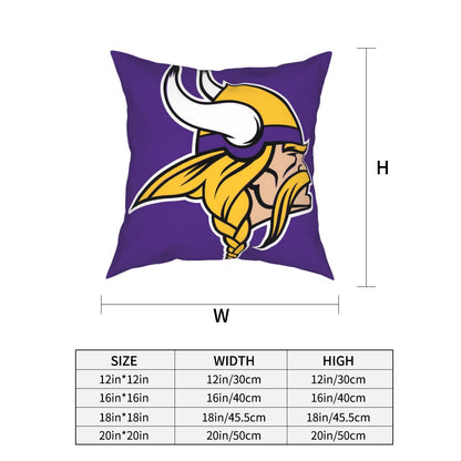 Custom Decorative Football Pillow Case Minnesota Vikings Purple Pillowcase Personalized Throw Pillow Covers