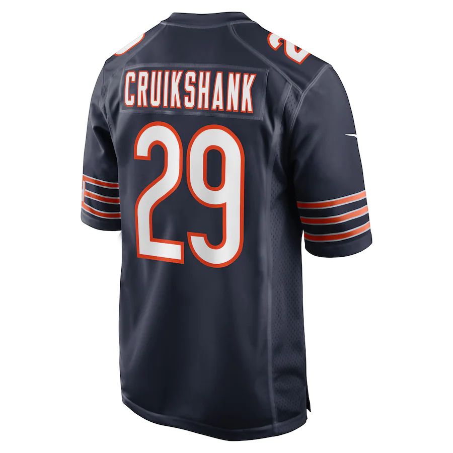 C.Bears #29 Dane Cruikshank Navy Game Player Jersey Stitched American Football Jerseys