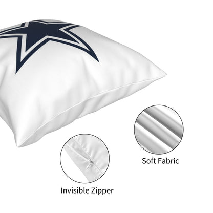 Custom Decorative Football Pillow Case Dallas Cowboys White Pillowcase Personalized Throw Pillow Covers