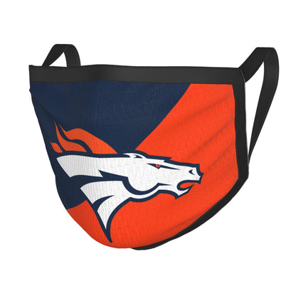 Custom Football Personalized Denver Broncos Dust Face Mask With Filters PM 2.5