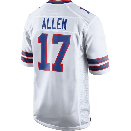 B.Bills #17 Josh Allen White Game Player Jersey Football Stitched American Jerseys